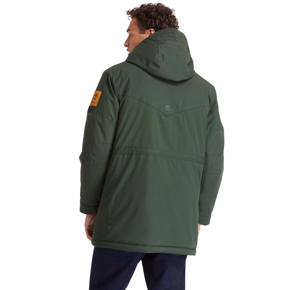 Geaca Timberland Barbati Verzi Inchis - Outdoor Heritage Ecoriginal Parka With Dryvent™ Technology -